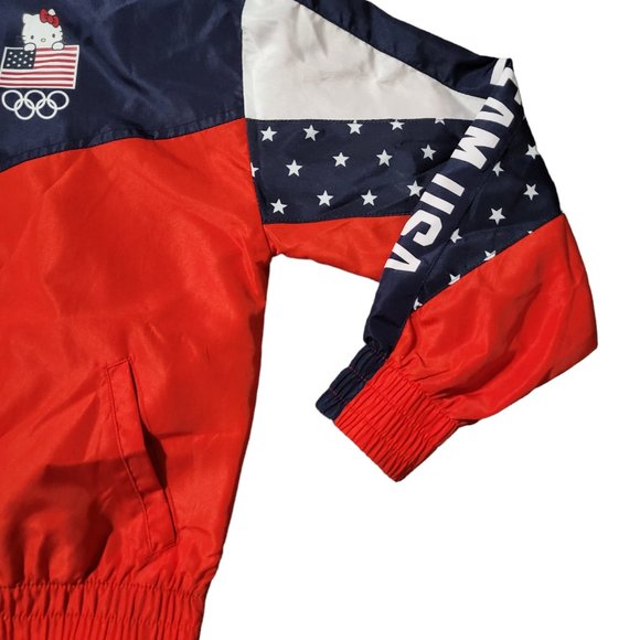 Sanrio Hello Kitty x Team USA Olympics Track Zip Up Girls Long Sleeves Jacket L - Picture 3 of 10